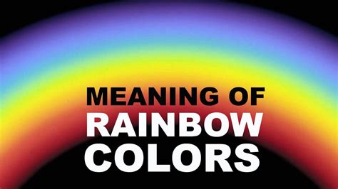 7 Colors Of Rainbow | Its Meaning And Significance | - YouTube