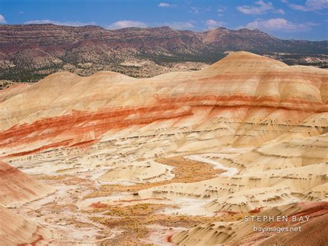 Photo: Painted hills in the afternoon. John Day Fossil Beds, Oregon.