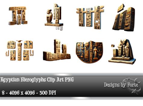 1 Egyptian Hieroglyphs Clip Art Designs & Graphics