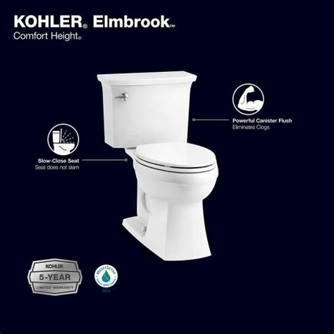 KOHLER Elmbrook The Complete Solution 2-Piece 1.28 GPF Single Flush ...