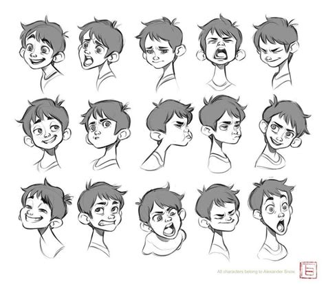 expression sheet , TB Choi on ArtStation at https://www.artstation.com ...