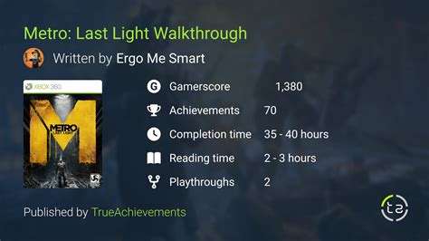 Metro: Last Light Walkthrough - Complete Game Guide