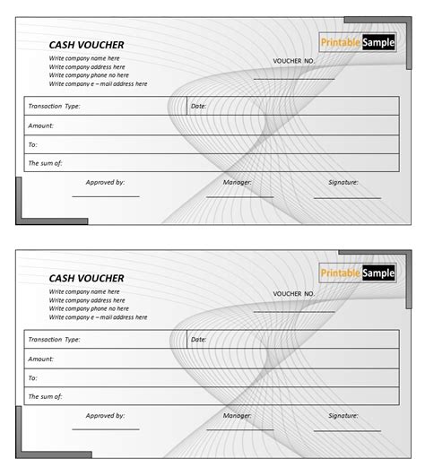 Free Voucher Templates - MS Word, MS Publisher and in PDF Format