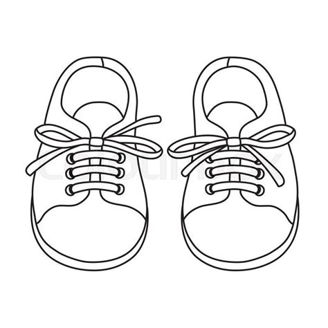 Stock vector of 'Hand drawn pair of kids shoes. It can be used for ...