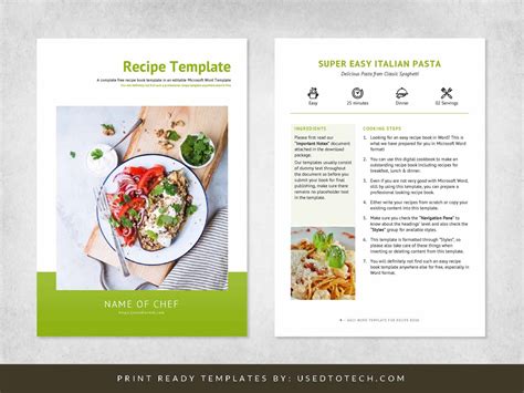 Microsoft Word Template Recipe Book | Besto Blog