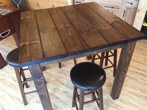 36" Square Rustic Entertainment/Bar Table, Bar Height Table, High Top ...