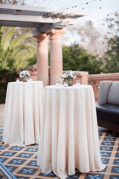 Folding Cocktail Tables With White Tablecloth Rental - 180 Drinks