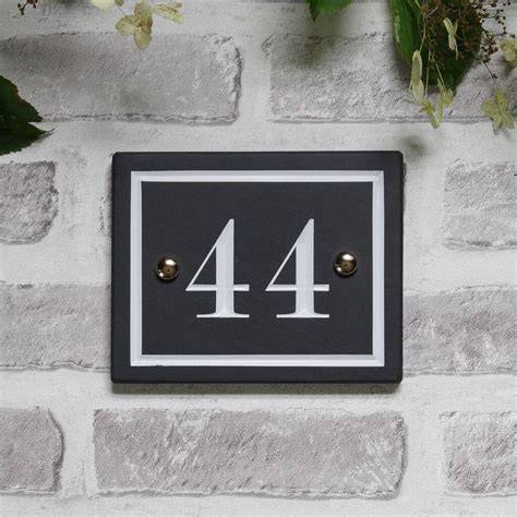 Slate House Number Traditional Font in 2021 | Slate house numbers ...