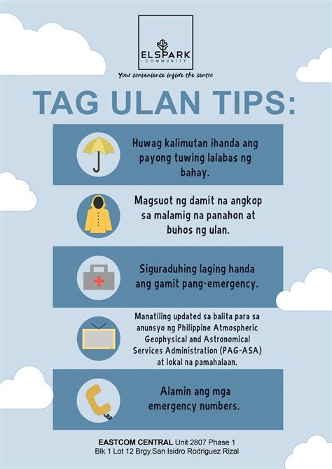 TAG ULAN TIPS: Safety tips po muna... - ELSPARK COMMUNITY