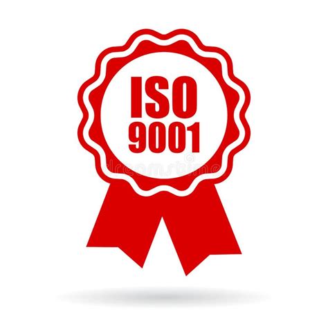 ISO 9001 Icon. Standard Quality Symbol with Shadow Stock Illustration ...