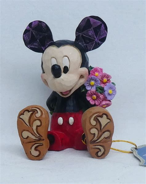 Mickey Mouse with Flowers Mini Figurine 4054284 - One Disney Store in ...