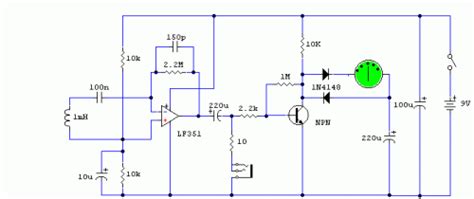 Electromagnetic field detector Circuit