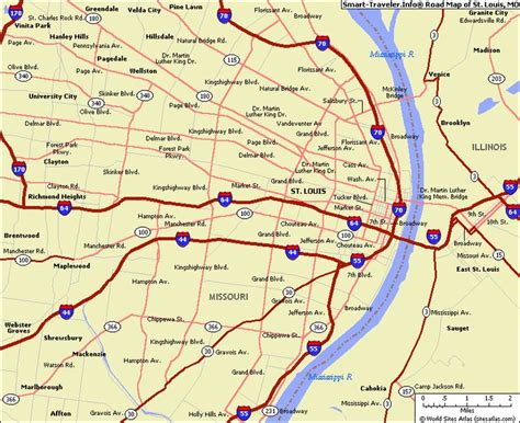 cool Map of St. Louis Missouri | Map, St louis mo, St louis missouri