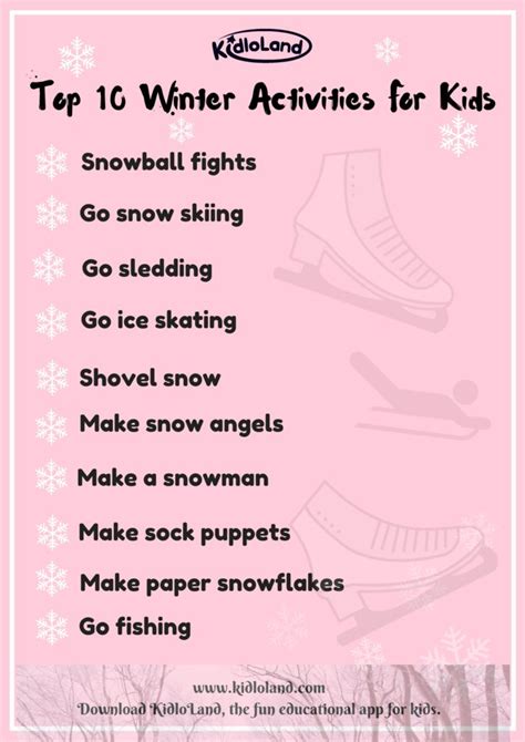 Top 10 Fun Winter Activities For Kids - KidloLand