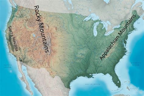 Mountain Ranges Usa Map