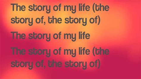 Story Of My Life Lyrics - YouTube