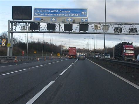 M6 Motorway at junction 10 © Peter Whatley :: Geograph Britain and Ireland