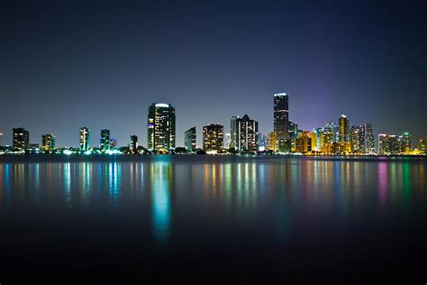 Miami Night Skyline Photograph by Andres Leon - Fine Art America