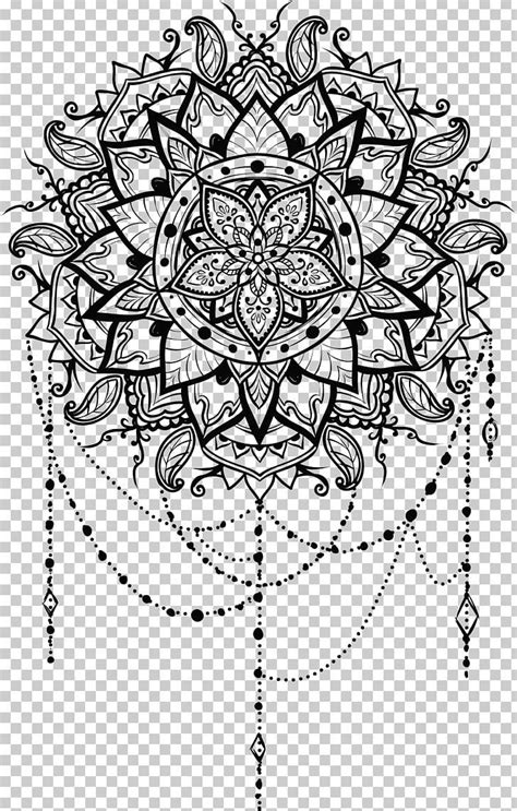 Line Art Mandala Drawing Ornament PNG - area, art, artwork, black and ...