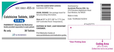 Colchicine Tablets - FDA prescribing information, side effects and uses