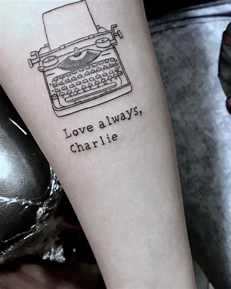 Typewriter Font Tattoo Ideas