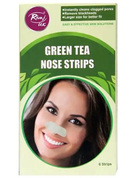 Rivaj Uk Green Tea Nose Strips - 6 Strips - Beauty Box