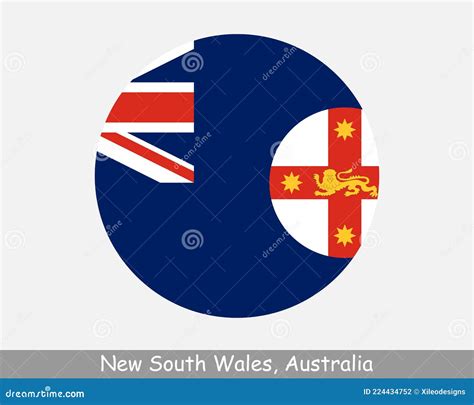 New South Wales Australia Round Circle Flag. NSW Australian State ...