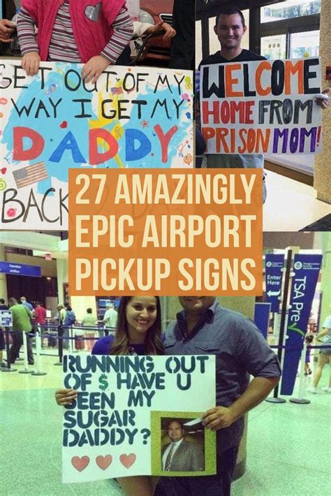 Amazingly Epic Airport Pickup Signs | Welcome home signs, Funny airport ...