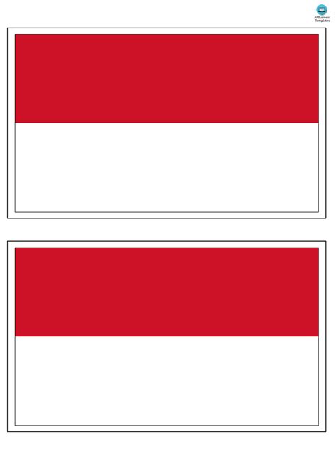 Indonesia printable flag | Templates at allbusinesstemplates.com