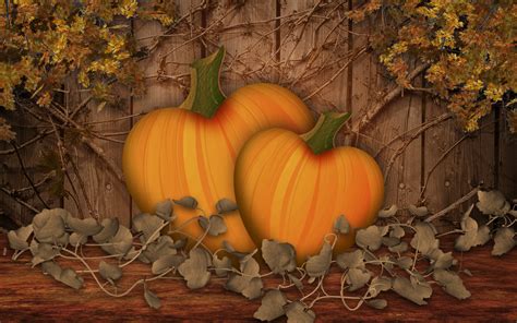 Fall Scene Wallpaper with Pumpkins - WallpaperSafari