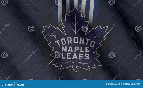 Toronto Maple Leafs Hockey Club Flag Waving in the Wind. Toronto Maple ...