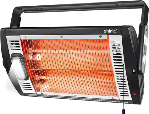 Shinic Electric Garage Heaters for Indoor Use, 1500W/750W Ceiling Mounted Radiant Quartz Heater ...