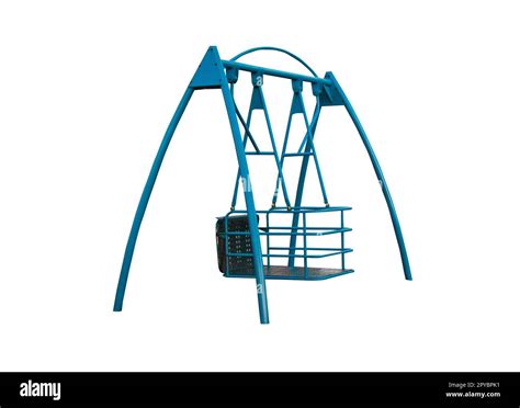 Children playground swing isolated on white Stock Photo - Alamy