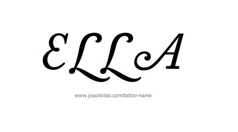 Ella Name Tattoo Designs