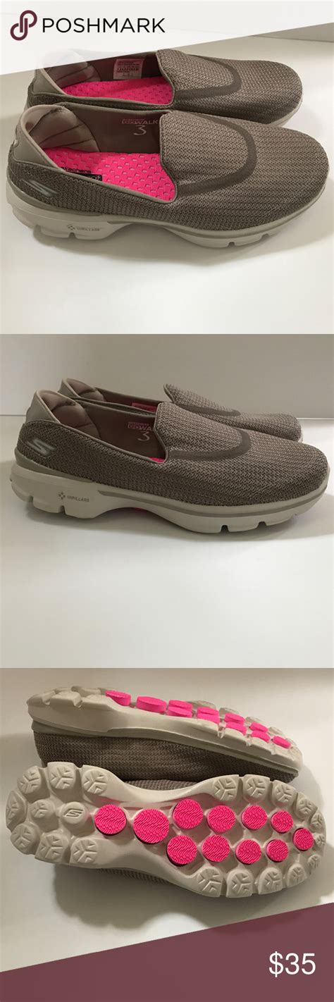 New Skechers Goga Mat Go Walk 3 Tan Slip-Ons | Skechers, Slip on sneakers, Slip on