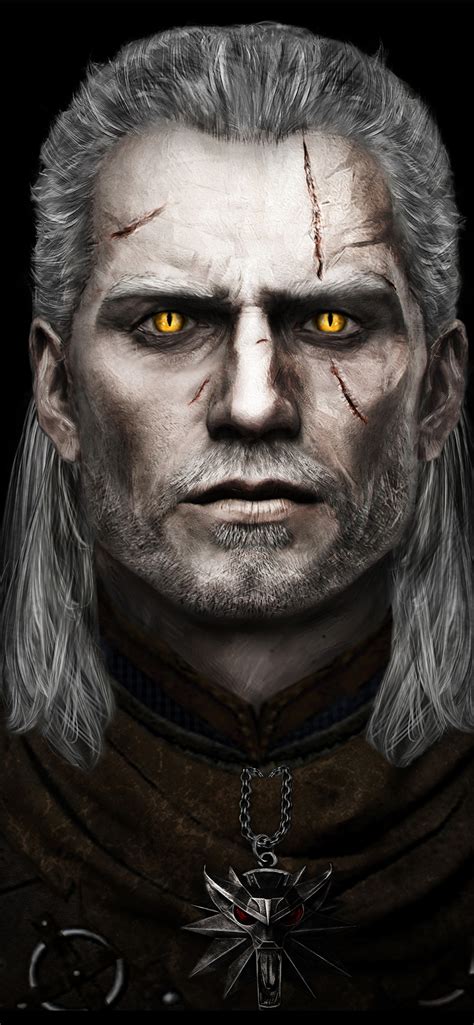 1242x2688 Resolution Henry Cavill As Geralt Of Rivia Fan Art Iphone XS MAX Wallpaper ...