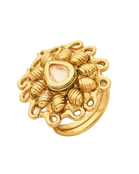 Buy Gold kundan rings Online