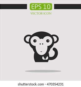 Monkey Icon Vector Stock Vector (Royalty Free) 470354231 | Shutterstock