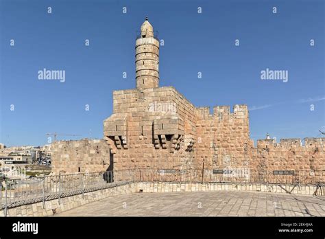 Western wall of the Old City of Jerusalem. A 16th century fortress wall ...