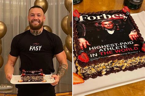 Conor McGregor has Forbes magazine cover put on CAKE as he celebrate ...