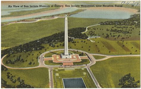 Air view of San Jacinto Museum of History, San Jacinto Monument, near Houston, Texas - Digital ...