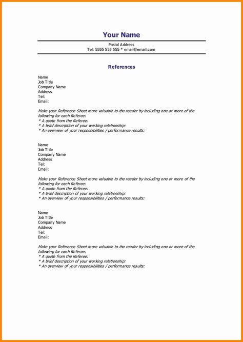 27++ Resume references format template For Your Learning Needs