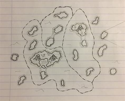 I started drawing an island map, but I don't know what to do with the smaller islands. Any tips ...