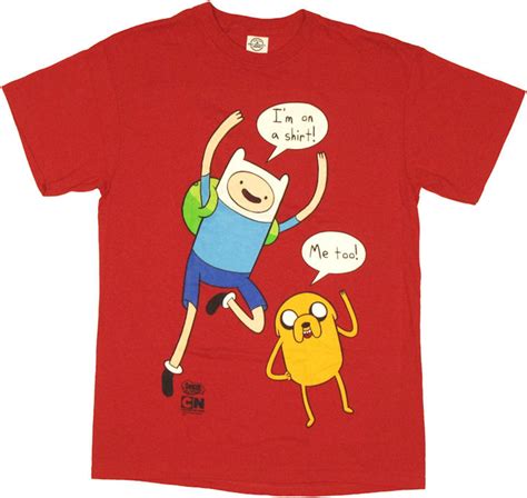 Adventure Time I'm On a Shirt Red T Shirt