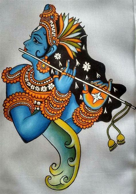 Lord Krishna | Kerala mural painting, Mural painting, Beautiful art paintings