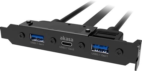 Akasa USB 3.1 Gen 2 internal adapter cable with dual Gen 1 Type-A ports ...