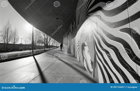 Artistic Expressions in Public Spaces, Black and White Street Art Photo ...