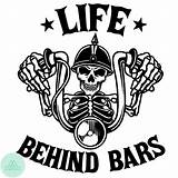 Skeleton Life Behind Bars SVG Motorcycle Harl  Inspire sketch template