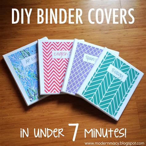 Modern Macy: DIY Binder Covers for School