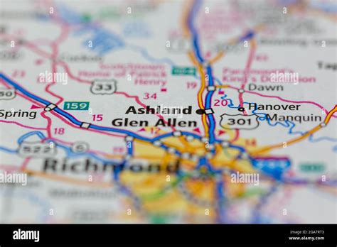 Map of ashland virginia hi-res stock photography and images - Alamy